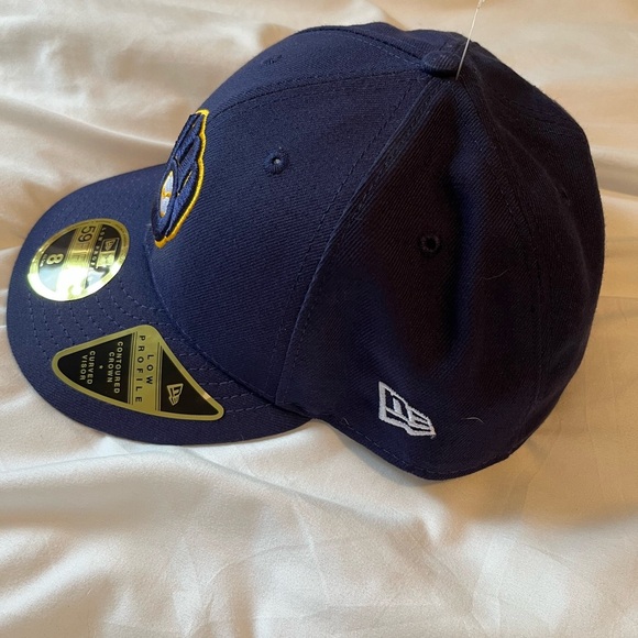 Milwaukee Brewers New Era 59 Fifty Contoured Crown Curved Visor Hat NWT - Picture 3 of 12